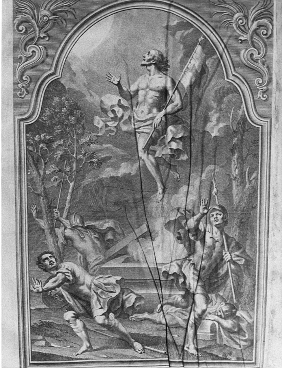 resurrezione di Cristo (stampa) di Orsolini Carlo (sec. XVIII)
