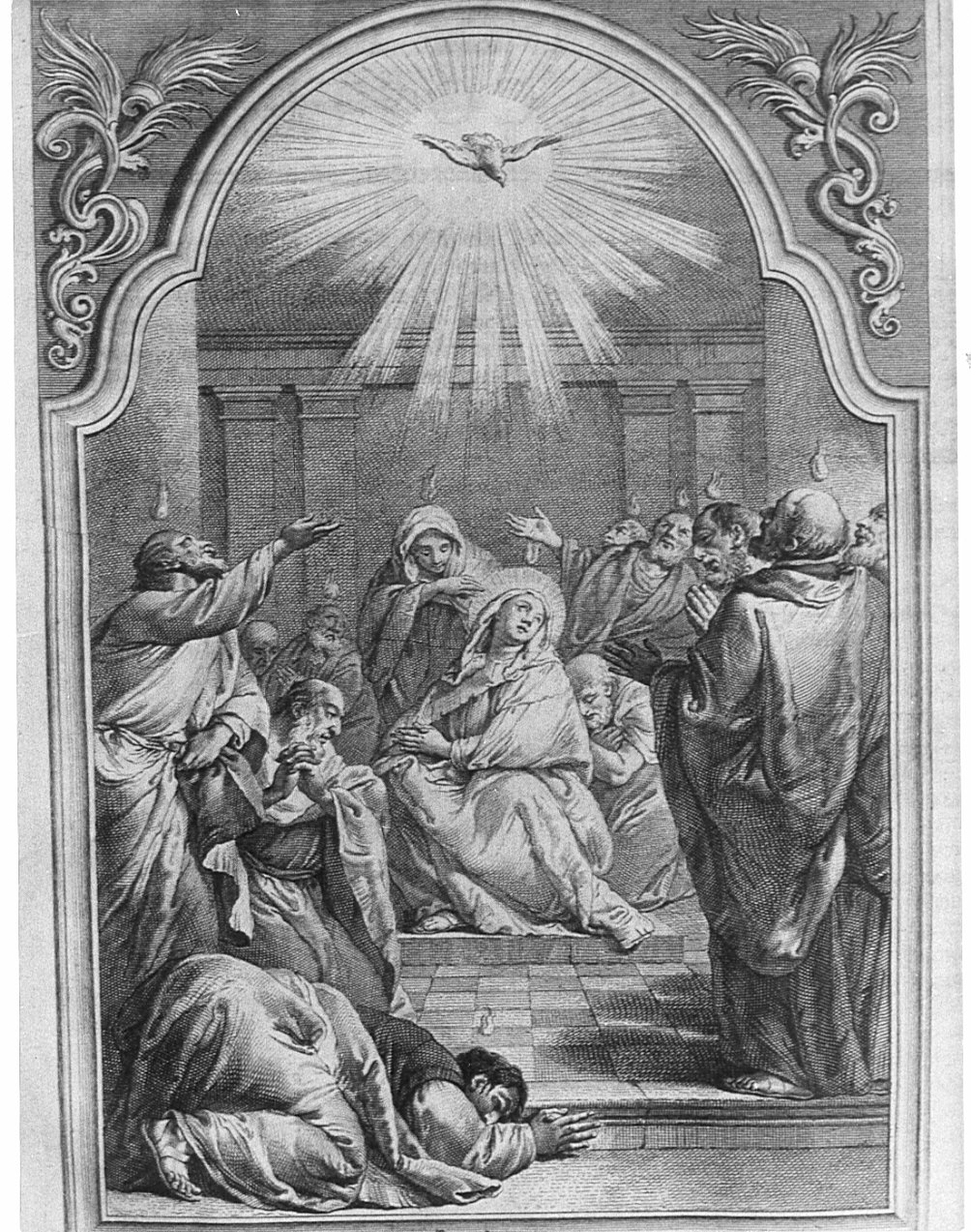 Pentecoste (stampa) di Zugno Francesco, Baratti Antonio (sec. XVIII)