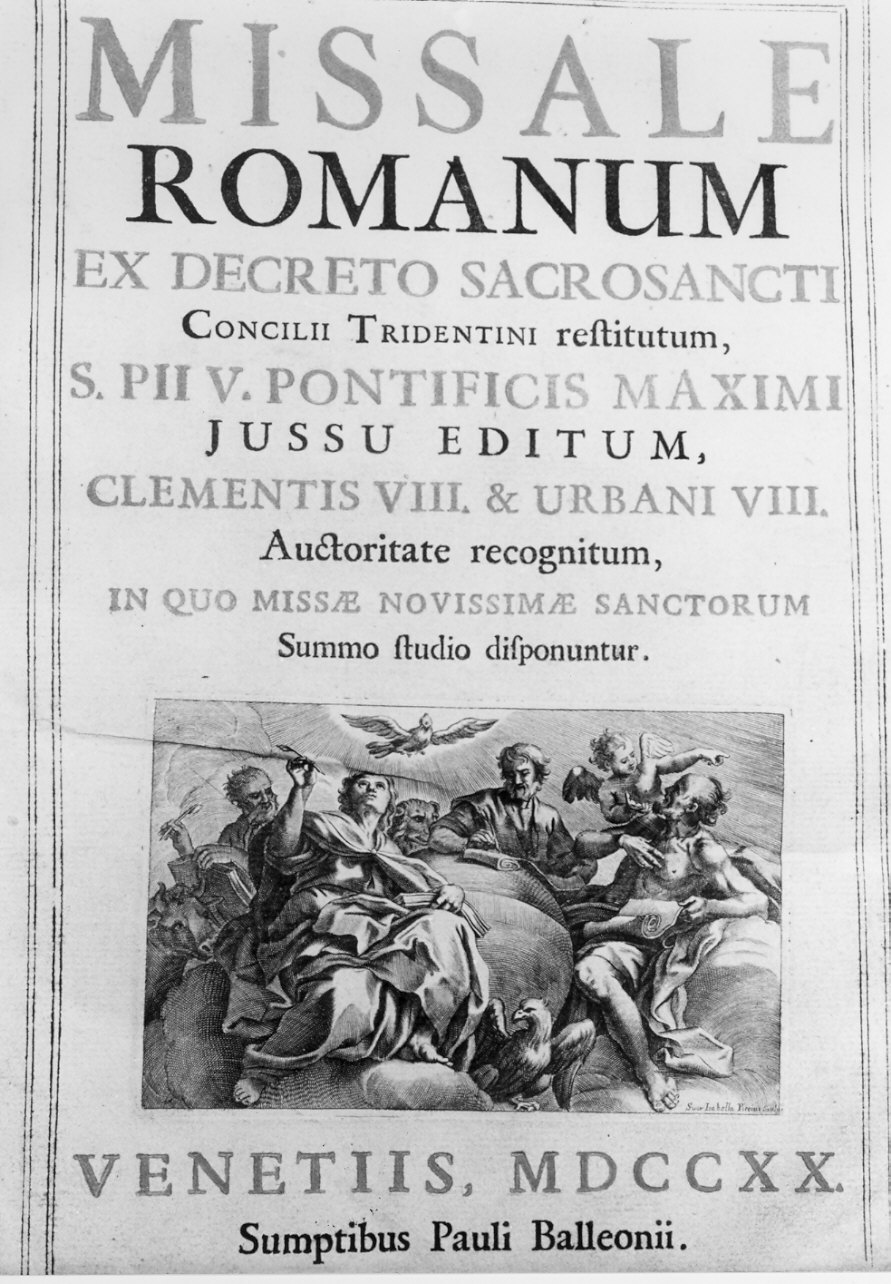 evangelisti ispirati dallo Spirito Santo (stampa) di Piccini Isabella (sec. XVIII)