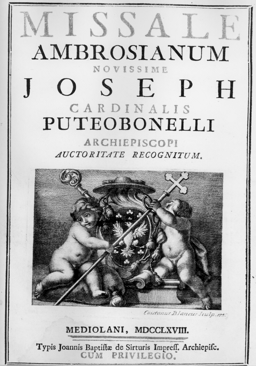 insegne episcopali (stampa) di De Sirtori Giovanni Battista, Bianchi Gaetano (sec. XVIII)