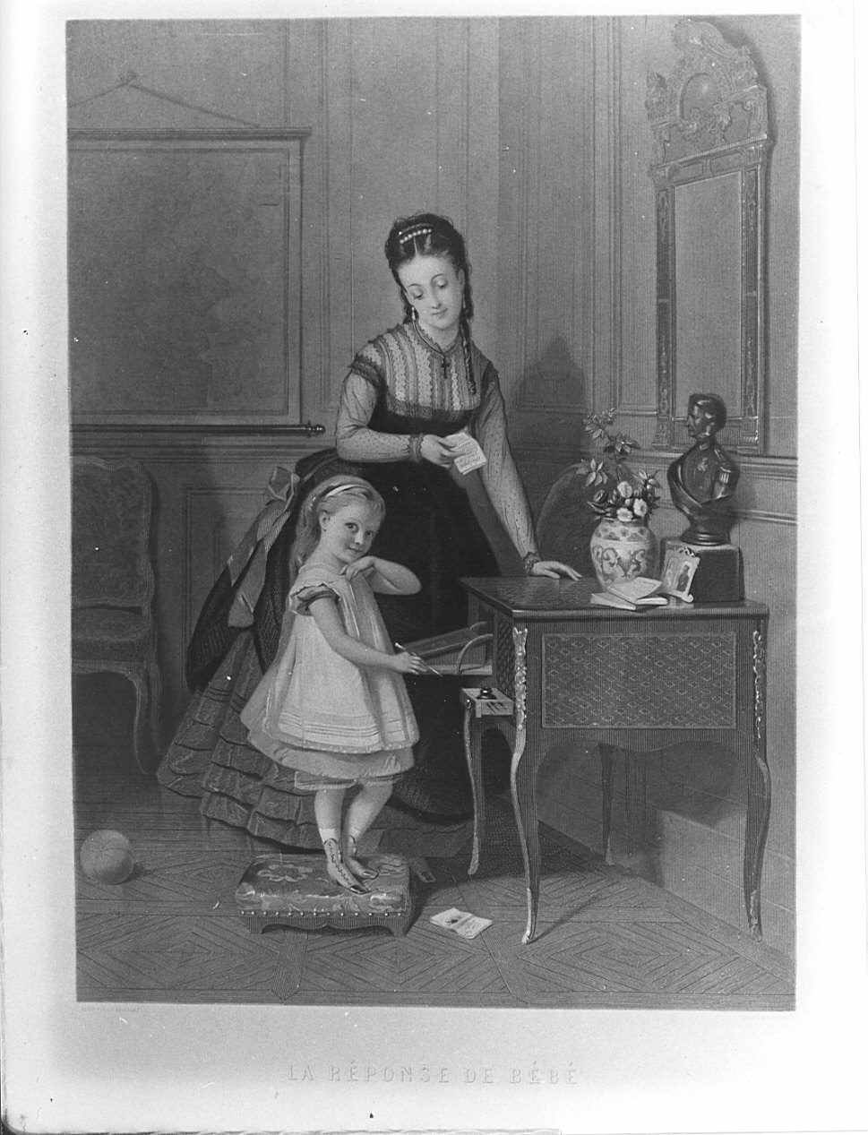 La risposta delle bambine, La risposta delle bambine (stampa) di Cottin Pierre, Brochart Costant Joseph (sec. XIX)