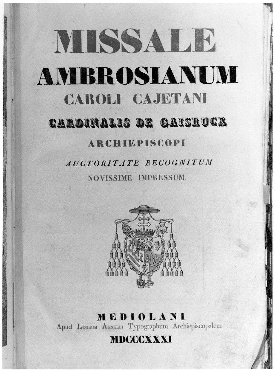 insegne episcopali (stampa) - ambito lombardo (sec. XIX)