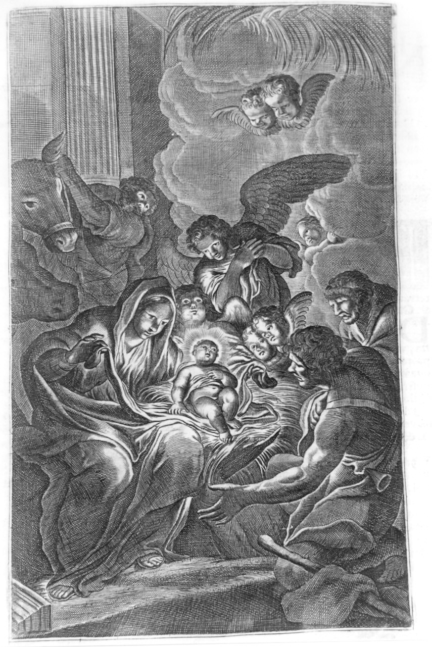 natività di Gesù (stampa) - ambito lombardo (sec. XVIII)