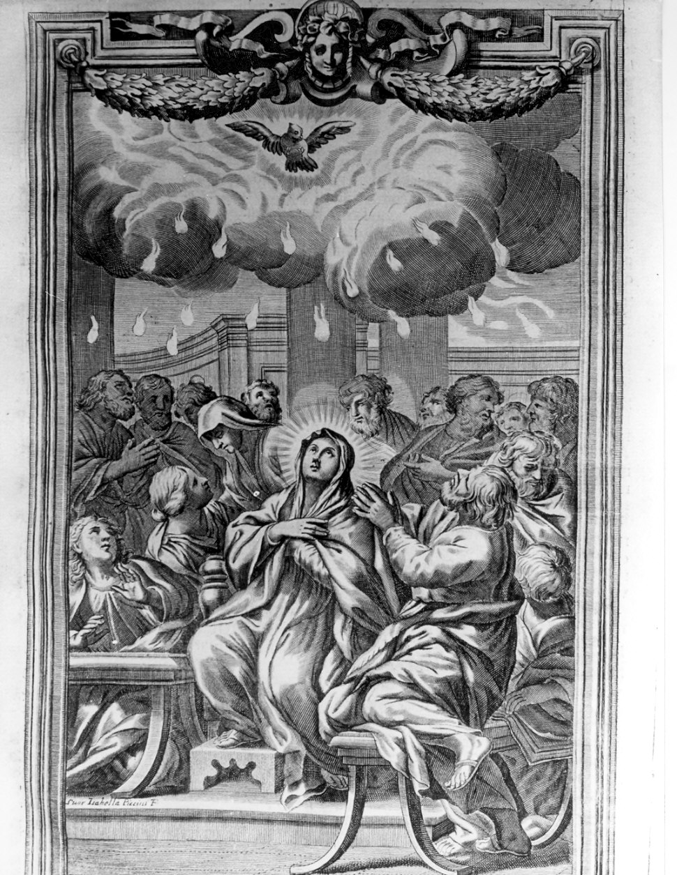 Pentecoste (stampa) di Piccini Isabella (sec. XVIII)
