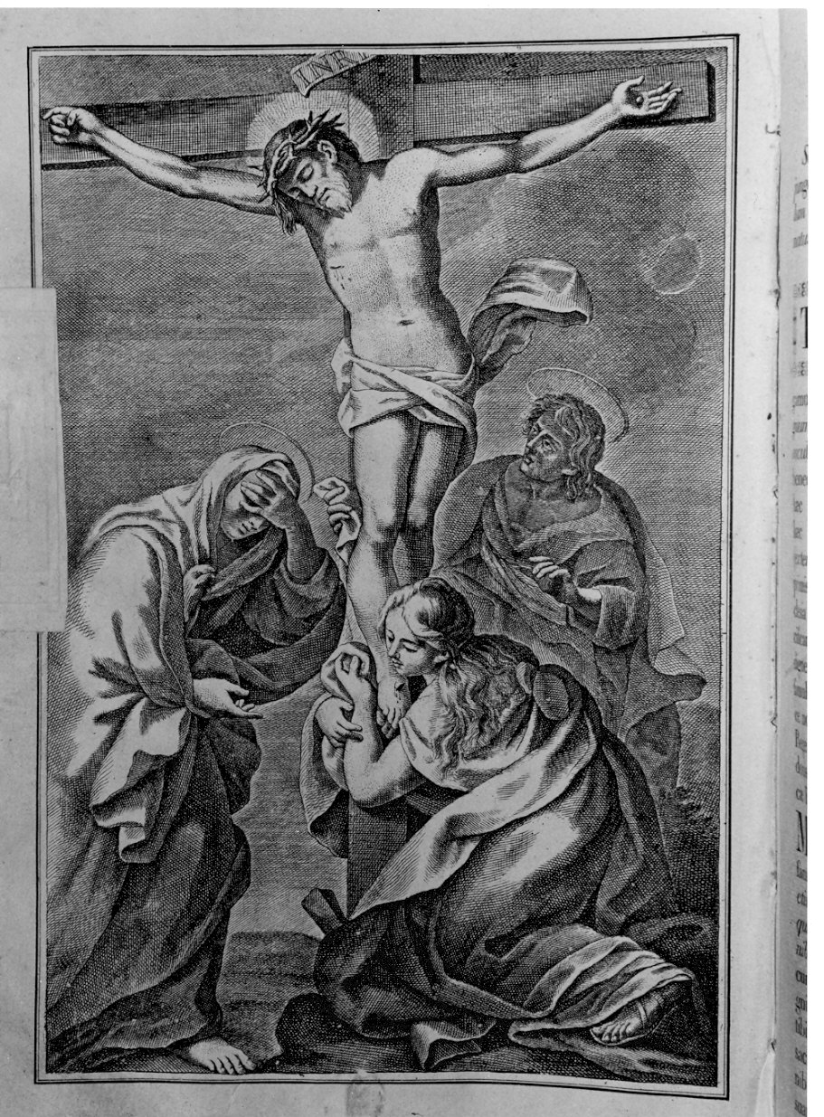 crocifissione di Cristo (stampa) di Gilardi Pietro (sec. XIX)
