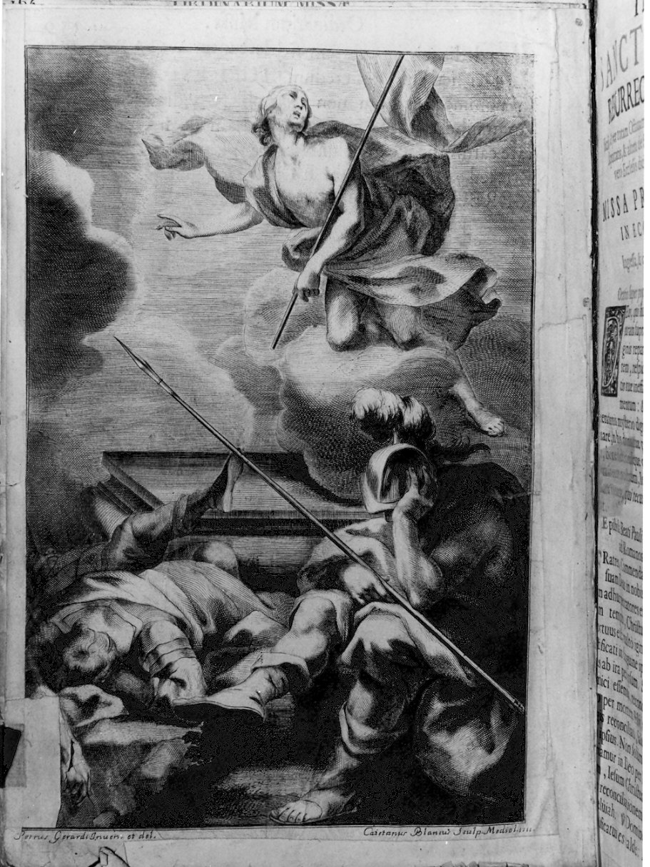 resurrezione di Cristo (stampa) di Gilardi Pietro, Bianchi Gaetano (sec. XVIII)