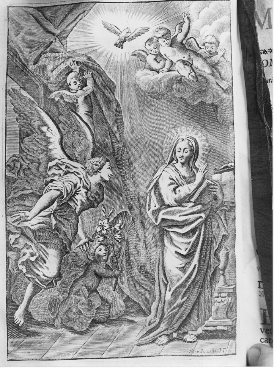 Annunciazione (stampa) di Piccini Isabella (sec. XVIII)