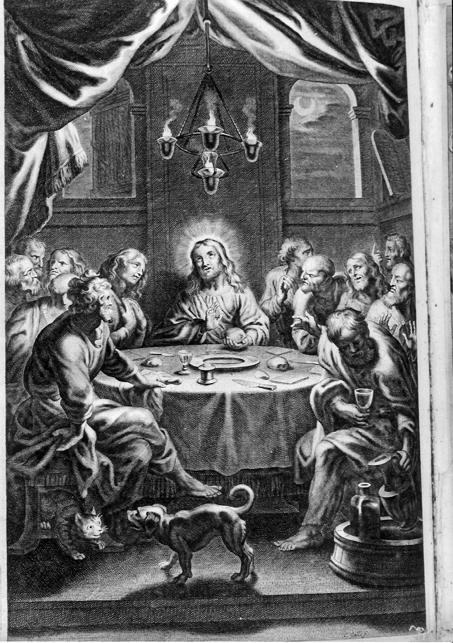 ULTIMA CENA (stampa, elemento d'insieme) di Galle Cornelis il Giovane (attribuito) (sec. XVII)