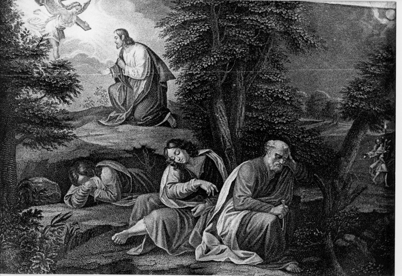 orazione di Cristo nell'orto di Getsemani (stampa, serie) di Luini Bernardino (sec. XVIII)