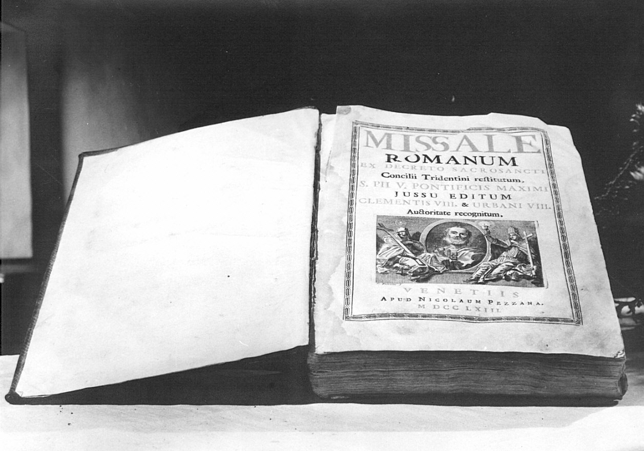Missale Romanum, San Pietro/ Fede/ Religione (stampa a colori) - ambito lombardo (sec. XVIII)