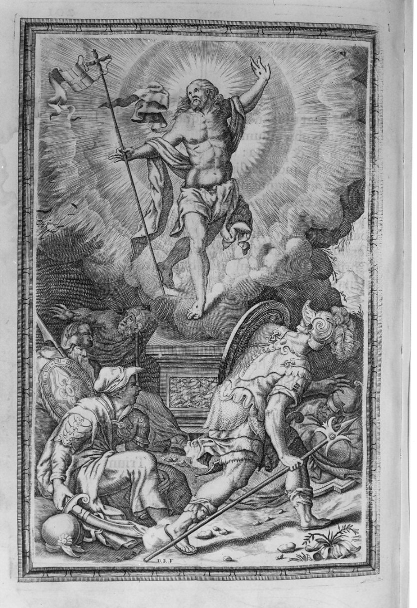 resurrezione di Cristo (stampa, elemento d'insieme) - ambito veneziano (?) (sec. XVIII)