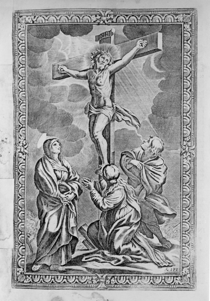 crocifissione di Cristo (stampa) di Piccini Isabella (sec. XVIII)