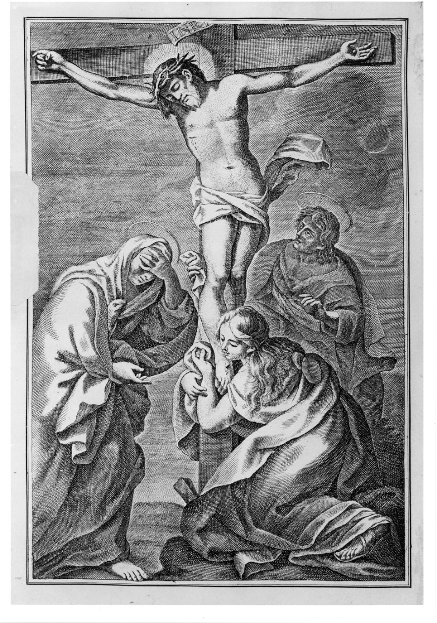 crocifissione di Cristo (stampa) di Bianchi Gaetano, Gilardi Pietro (sec. XIX)