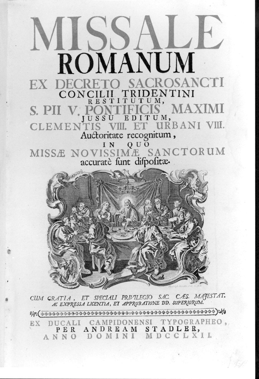 Missale Romanum, storie della vita di Maria Vergine e di Cristo (stampa, serie) di Storcklin Rudolper (sec. XVIII)