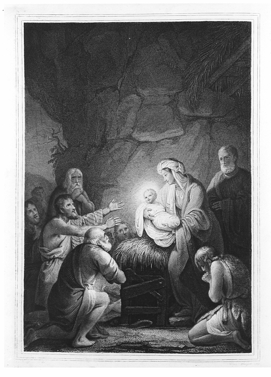 natività di Gesù (stampa) di Busato Giovanni, Viviani Antonio (sec. XIX)