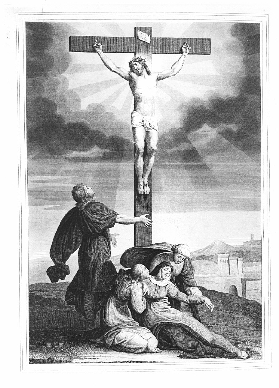 crocifissione di Cristo (stampa) - ambito veneto (sec. XIX)