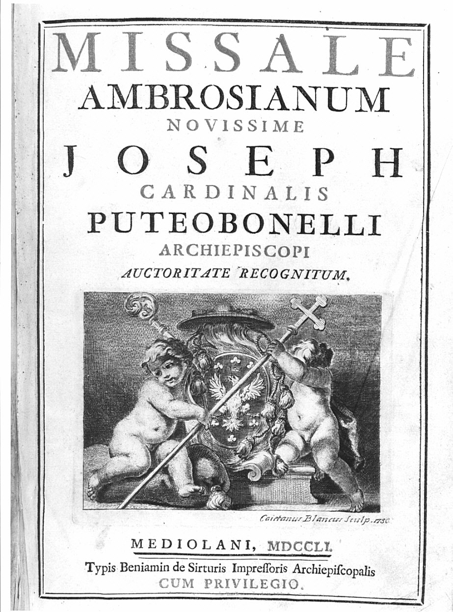 putti reggistemma (stampa) di Bianchi Gaetano (sec. XVIII)
