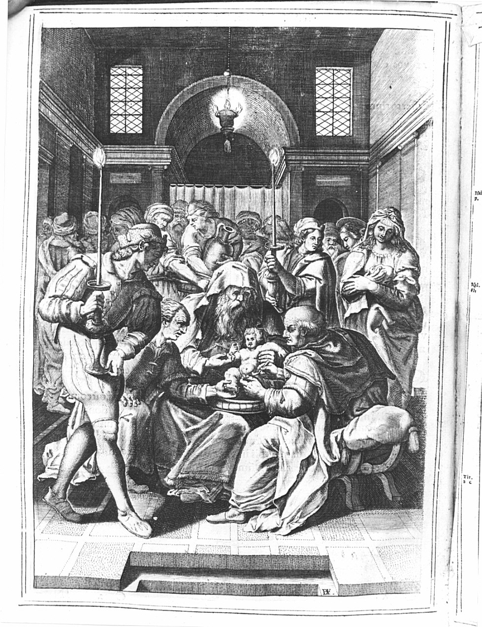 circoncisione di Gesù Bambino (stampa, elemento d'insieme) - ambito tedesco (sec. XVII)