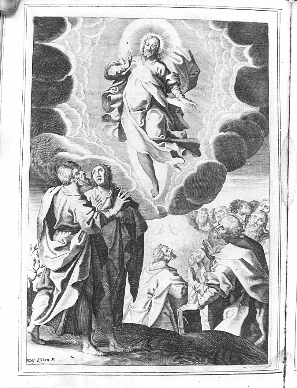 ascensione di Cristo (stampa, elemento d'insieme) di Kilian Wolfgang (sec. XVII)