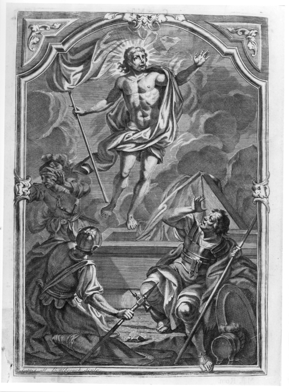 resurrezione di Cristo (stampa, elemento d'insieme) di Heylbrouck Michael (sec. XVIII)