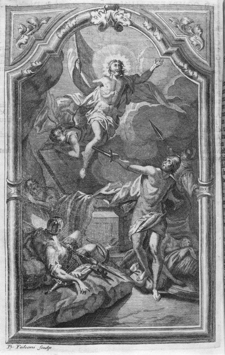 resurrezione di Cristo (stampa, elemento d'insieme) di Falconi Bernardo (sec. XVIII)