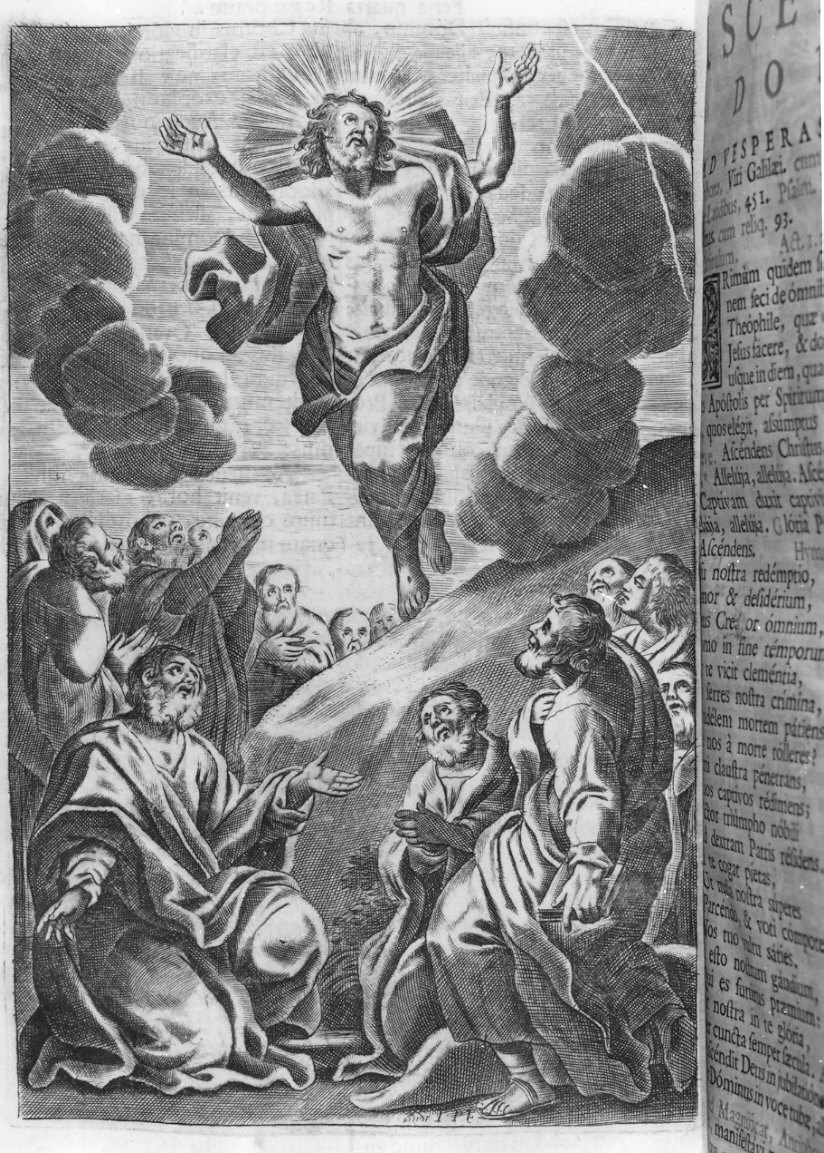 ascensione di Cristo (stampa, elemento d'insieme) di Piccini Isabella (sec. XVIII)