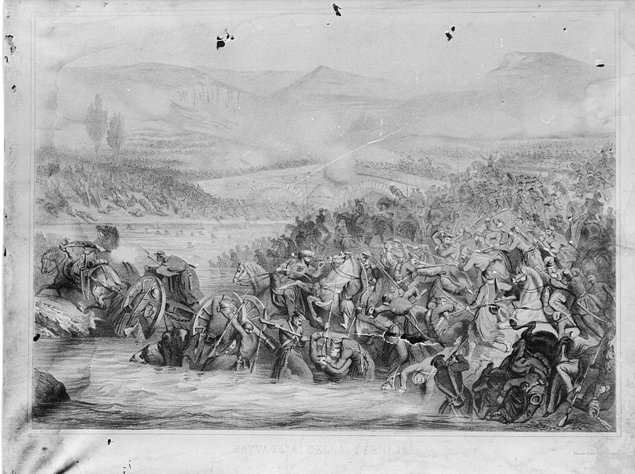 battaglia (stampa) - ambito italiano (sec. XIX)