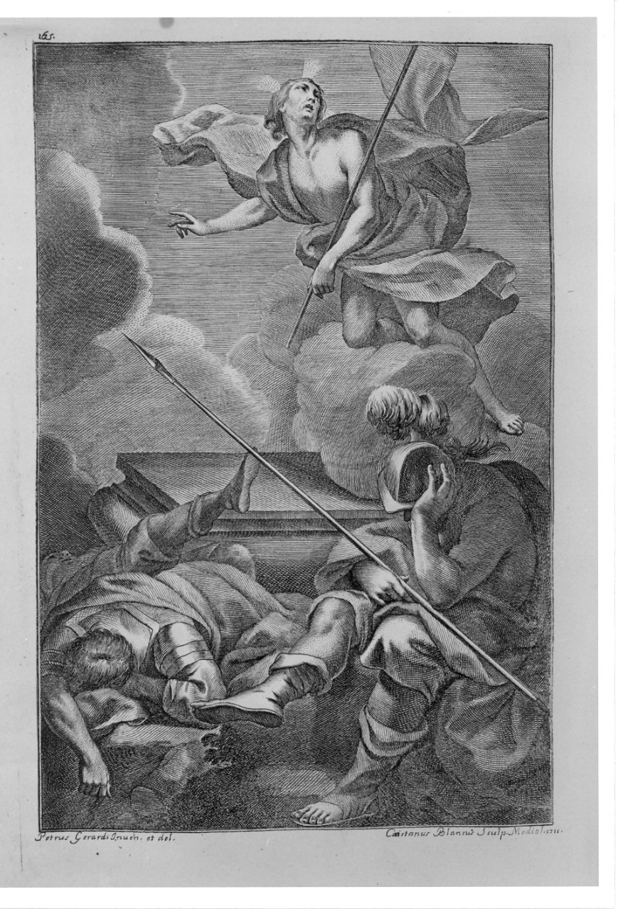 resurrezione di Cristo (stampa) di Gilardi Pietro, Bianchi Gaetano (sec. XVIII)