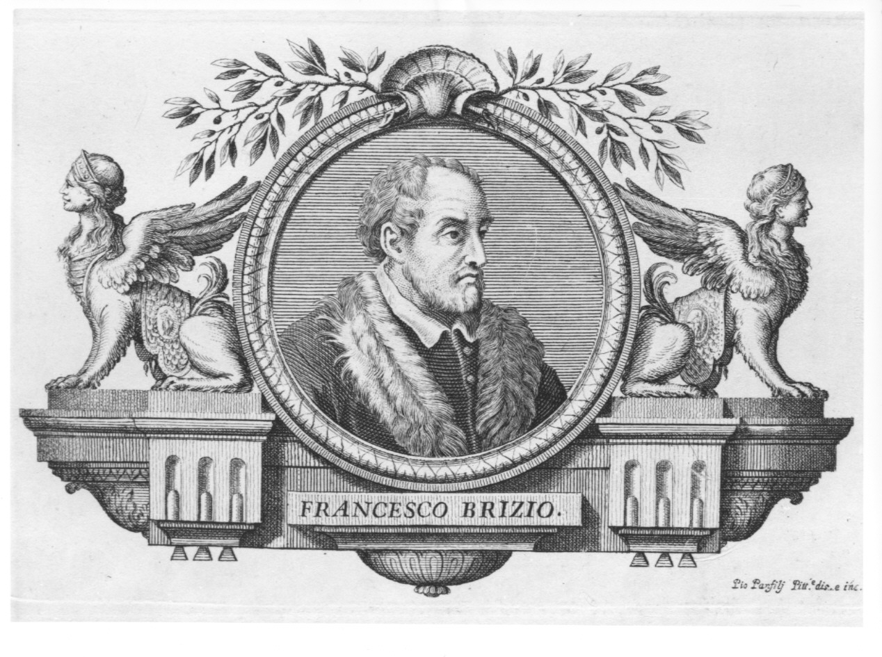 Ritratto di Francesco Brizio, ritratto d'uomo (stampa, serie) di Panfili Pio, Zanotti Cavazzoni Giampietro (sec. XVIII)