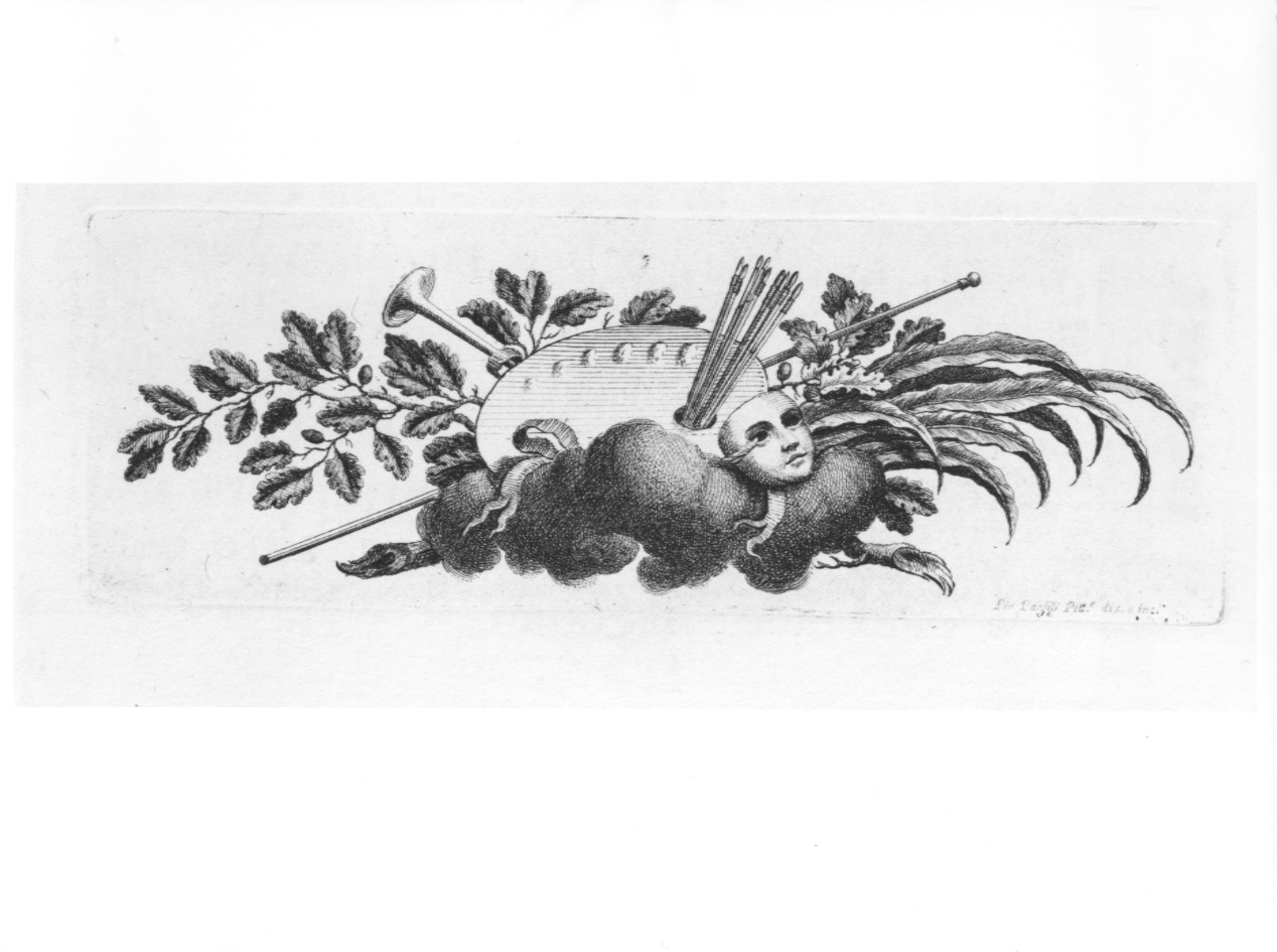 cartiglio (stampa, serie) di Panfili Pio, Zanotti Cavazzoni Giampietro (sec. XVIII)