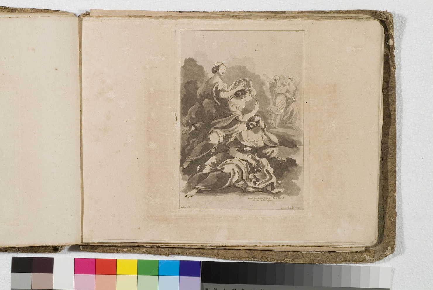 figure femminili (stampa) di Fragonard Jean Honoré, De Saint-Non Richard Jean Claude, Carracci Ludovico (sec. XVIII)