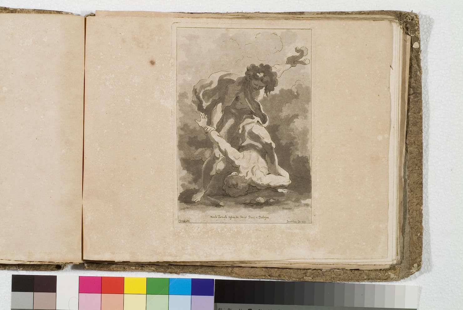 Caino uccide Abele (stampa) di Fragonard Jean Honoré, De Saint-Non Richard Jean Claude, Tornioli Niccolò (sec. XVIII)