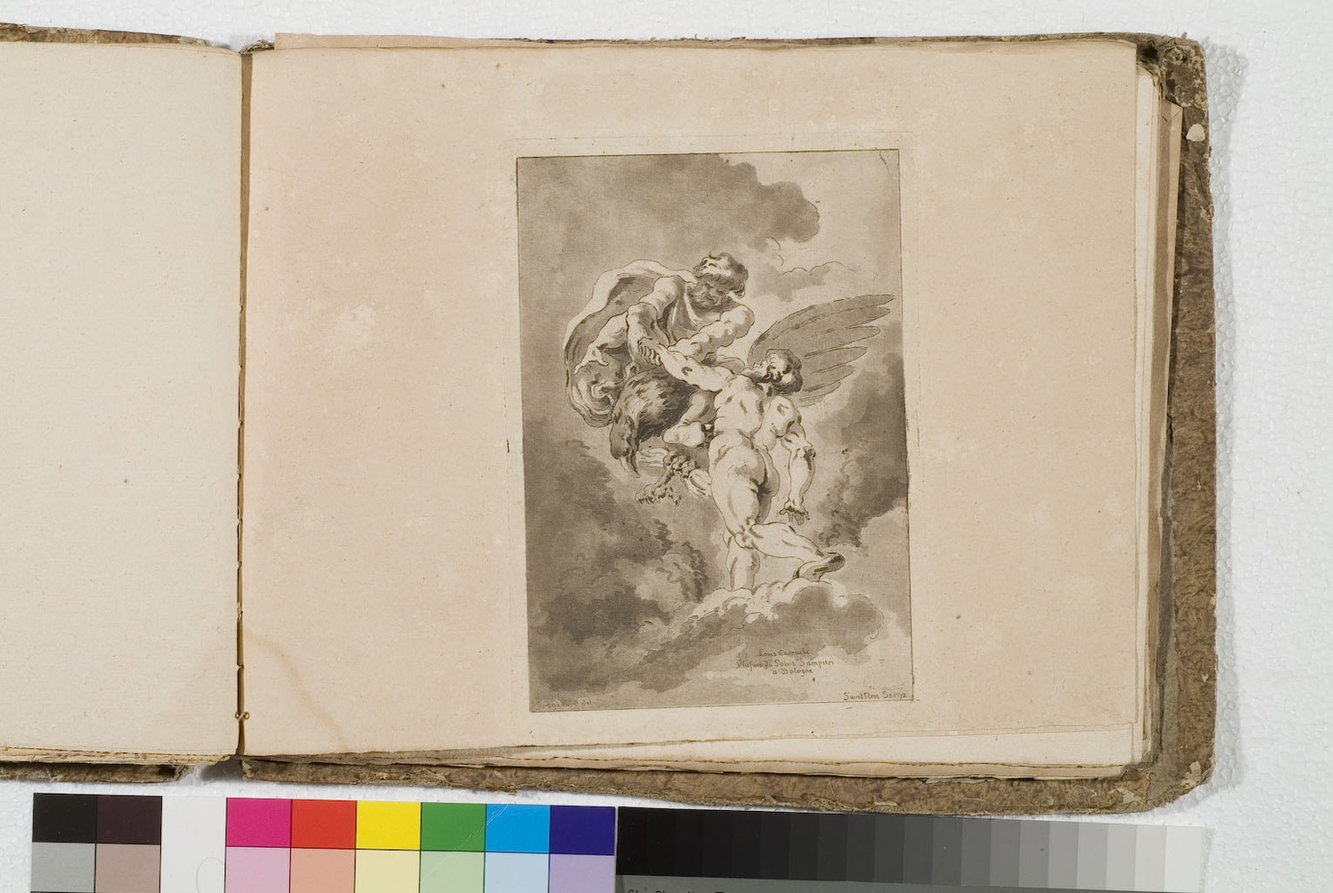 rapimento di Ganimede (stampa) di Fragonard Jean Honoré, De Saint-Non Richard Jean Claude, Carracci Ludovico (sec. XVIII)