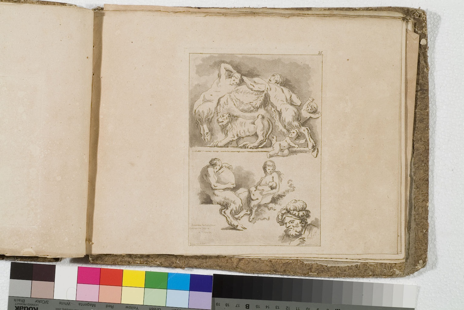 satiri (stampa) di Fragonard Jean Honoré, De Saint-Non Richard Jean Claude, Castiglione Giovan Benedetto detto Grechetto (sec. XVIII)