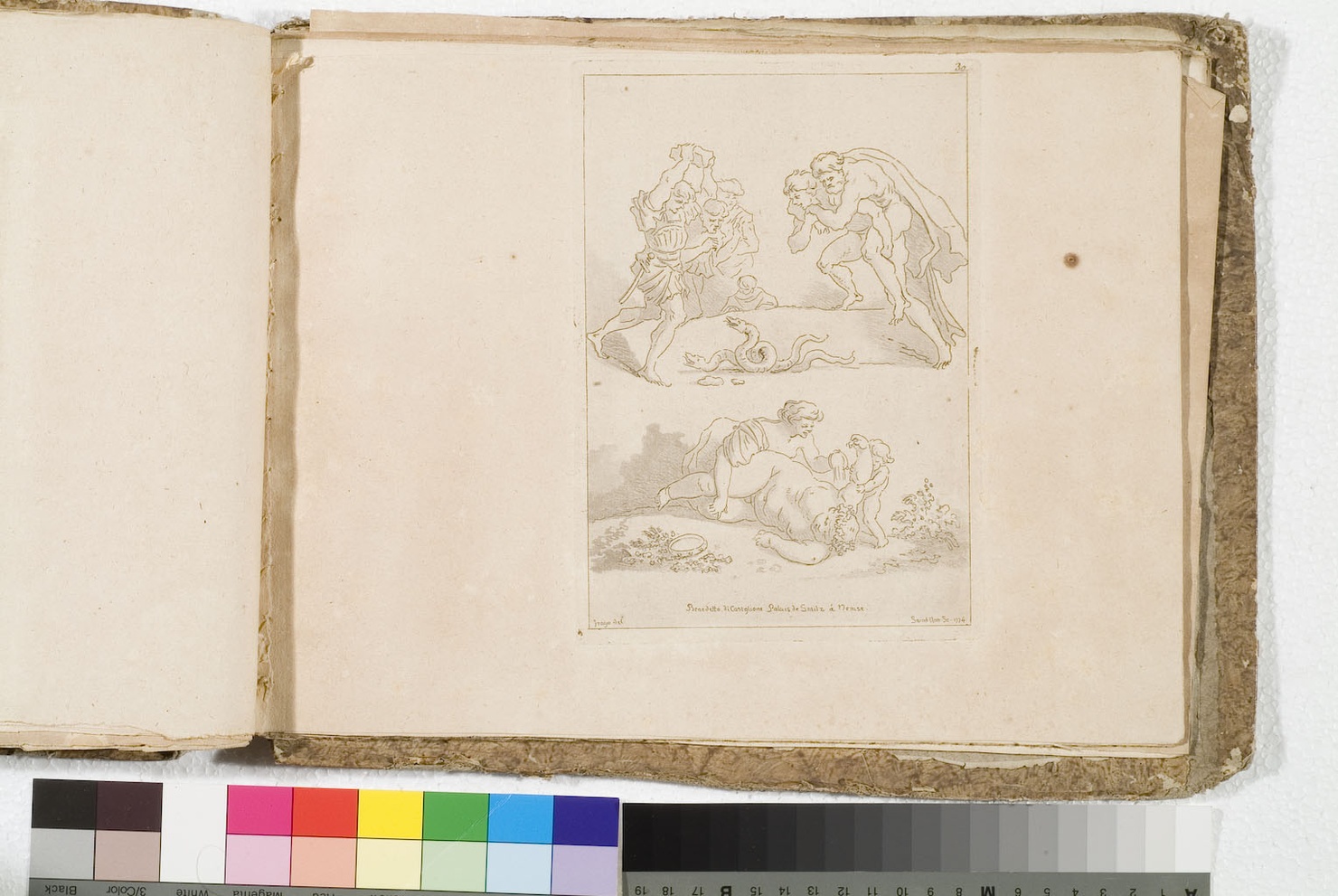 satiri (stampa) di Fragonard Jean Honoré, De Saint-Non Richard Jean Claude, Castiglione Giovan Benedetto detto Grechetto (sec. XVIII)