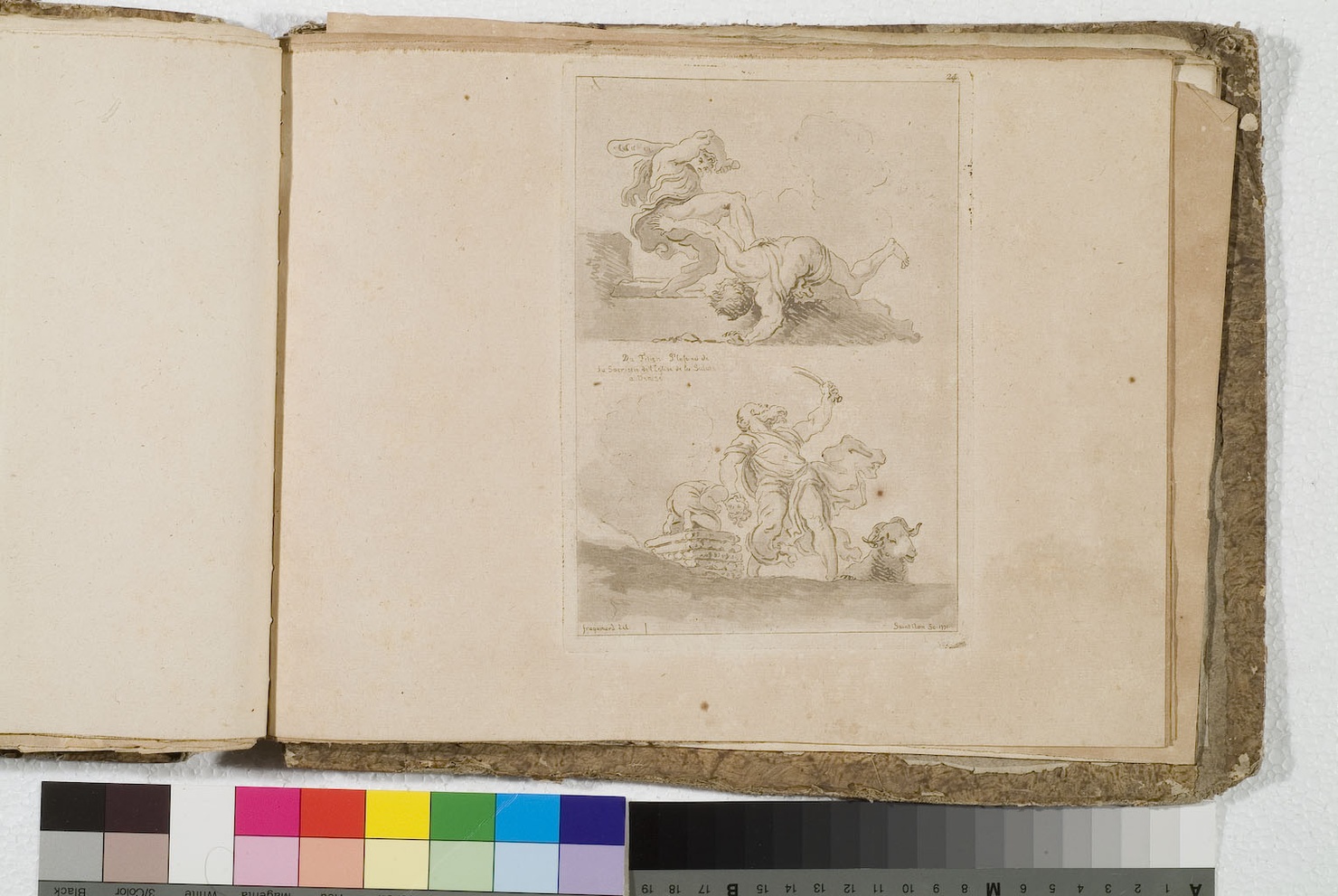 Ercole / sacrificio di Isacco (stampa) di Fragonard Jean Honoré, De Saint-Non Richard Jean Claude, Vecellio Tiziano (sec. XVIII)