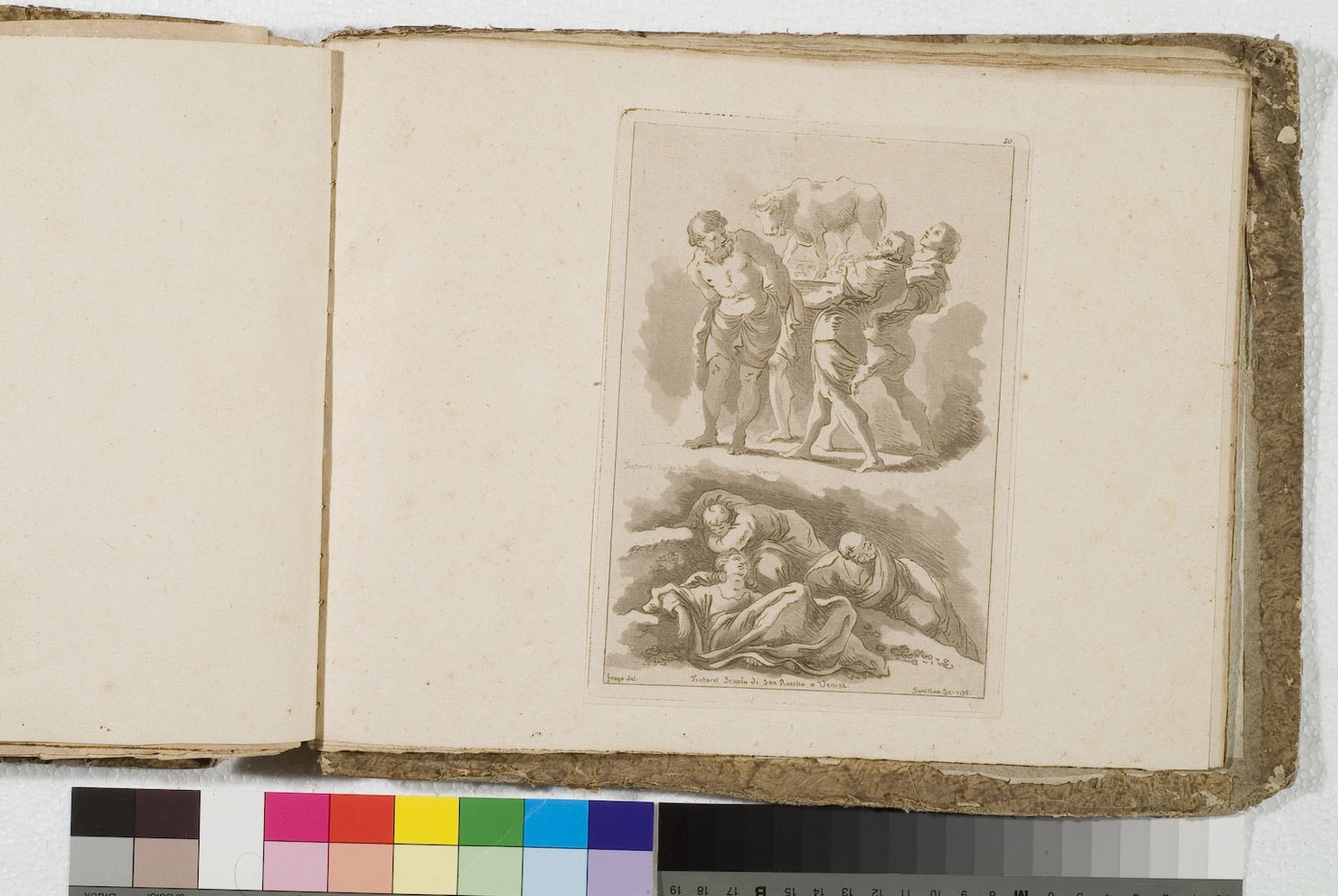 figure maschili (stampa) di Fragonard Jean Honoré, De Saint-Non Richard Jean Claude, Robusti Jacopo detto Tintoretto (sec. XVIII)