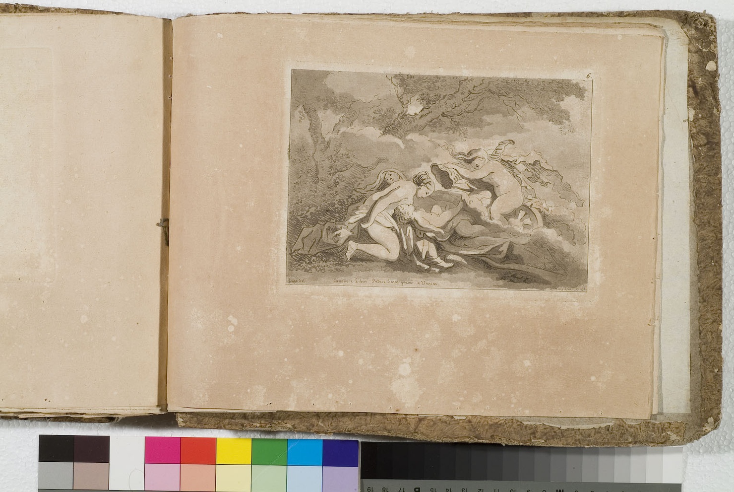 figure femminili con putto (stampa) di Fragonard Jean Honoré, De Saint-Non Richard Jean Claude, Liberi Pietro detto Libertino (sec. XVIII)
