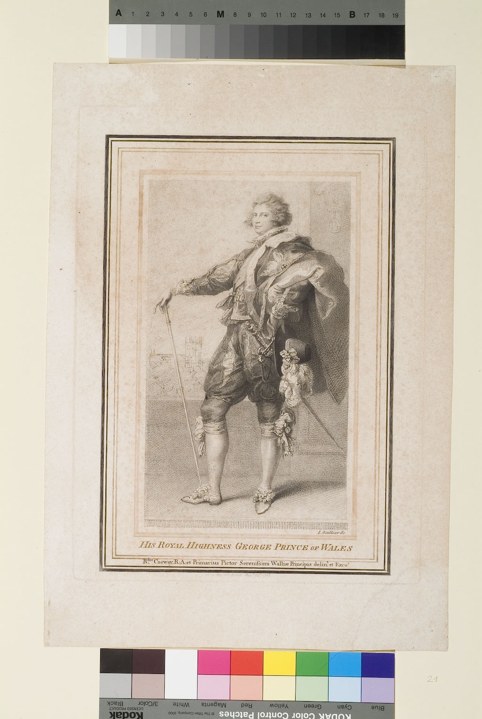 Giorgio Principe del Galles (stampa) di Sailliar Louis, Cosway Richard (sec. XVIII)