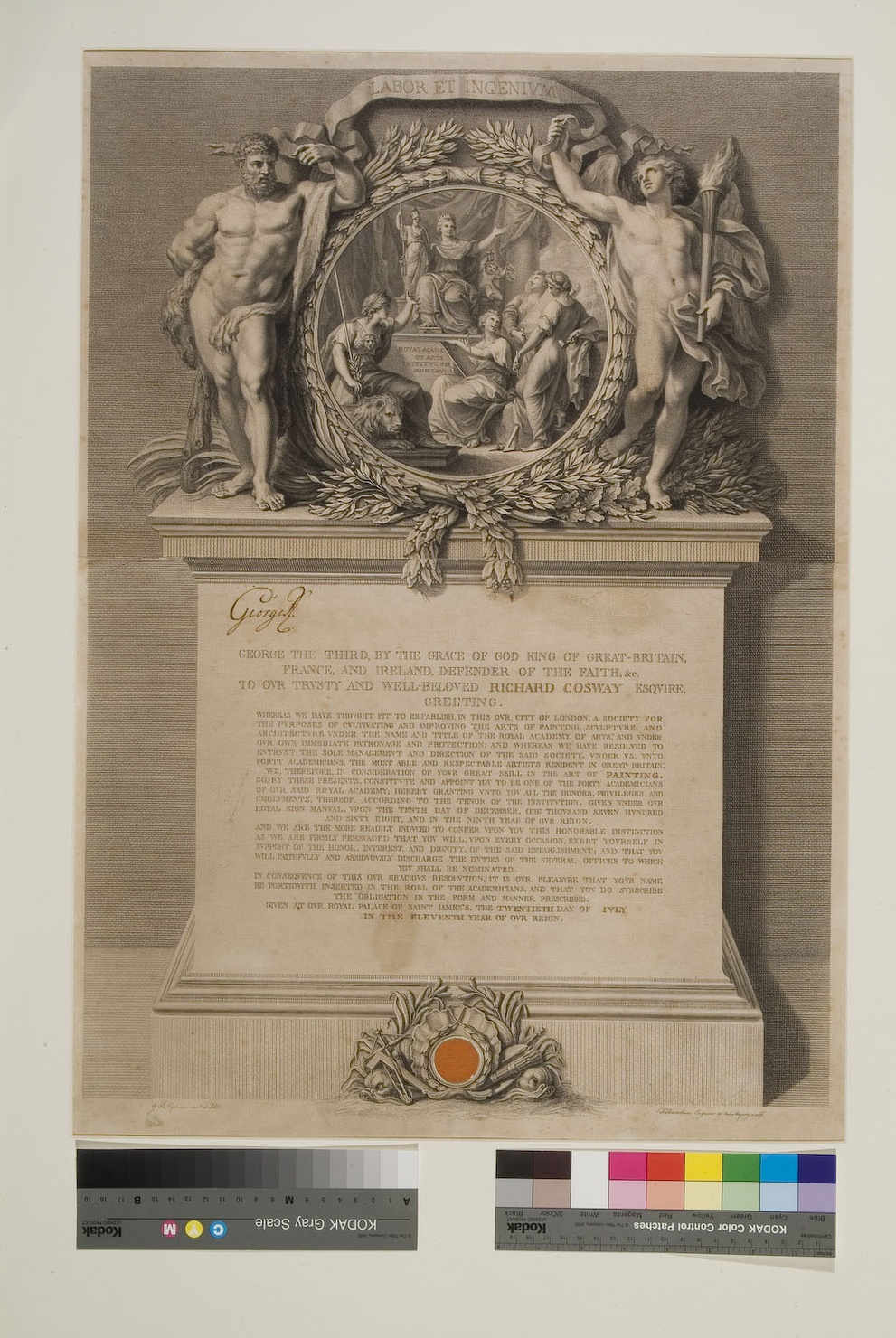 cartiglio (stampa) di Bartolozzi Francesco, Cipriani Giovanni Battista (sec. XVIII)