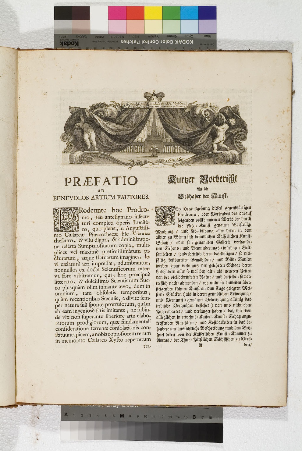 cartiglio (stampa) di De Stampart Francisco, De Prenner Antonio (sec. XVIII)