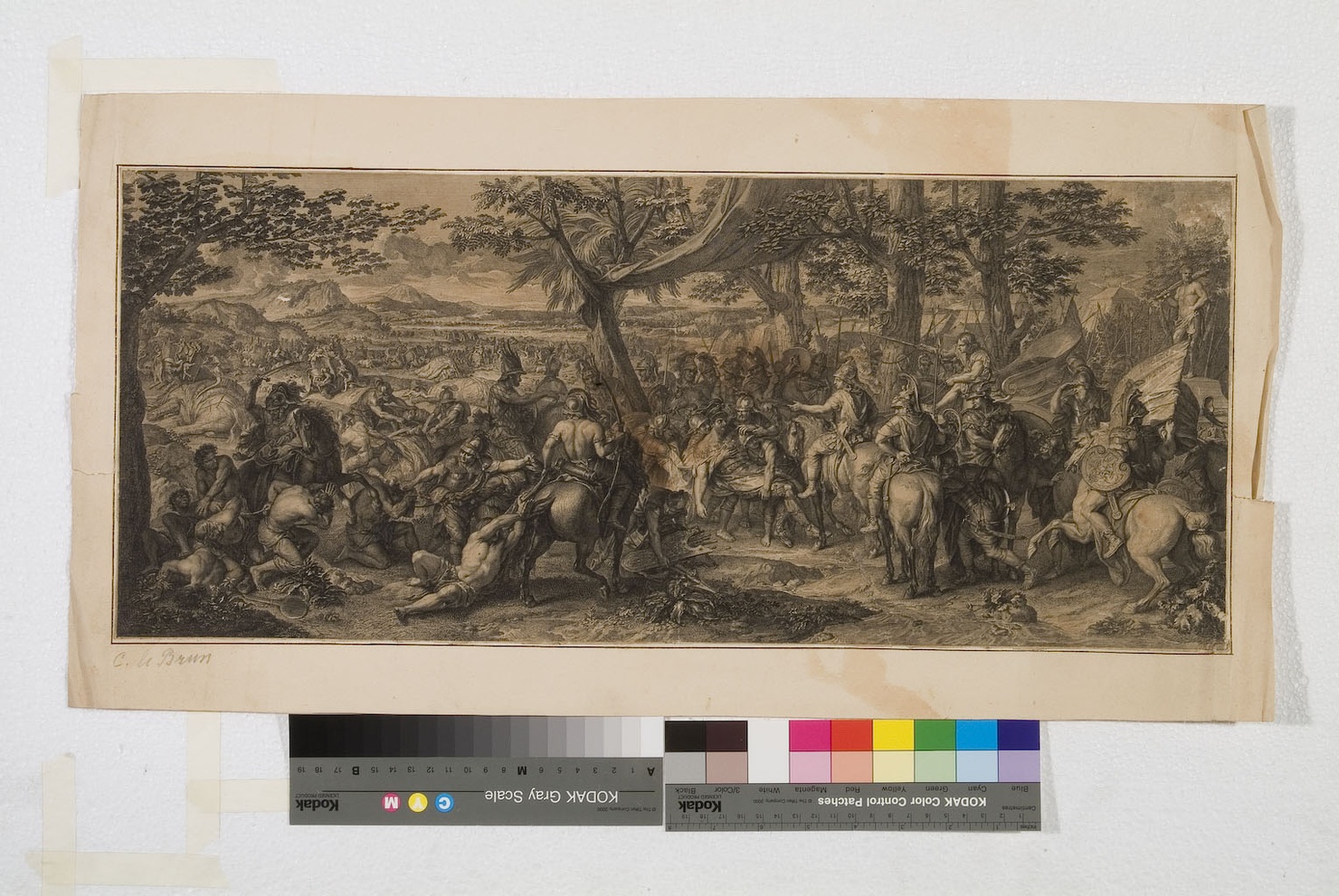 morte di Annibale (stampa) di Le Brun Charles - ambito italiano (primo quarto sec. XIX)