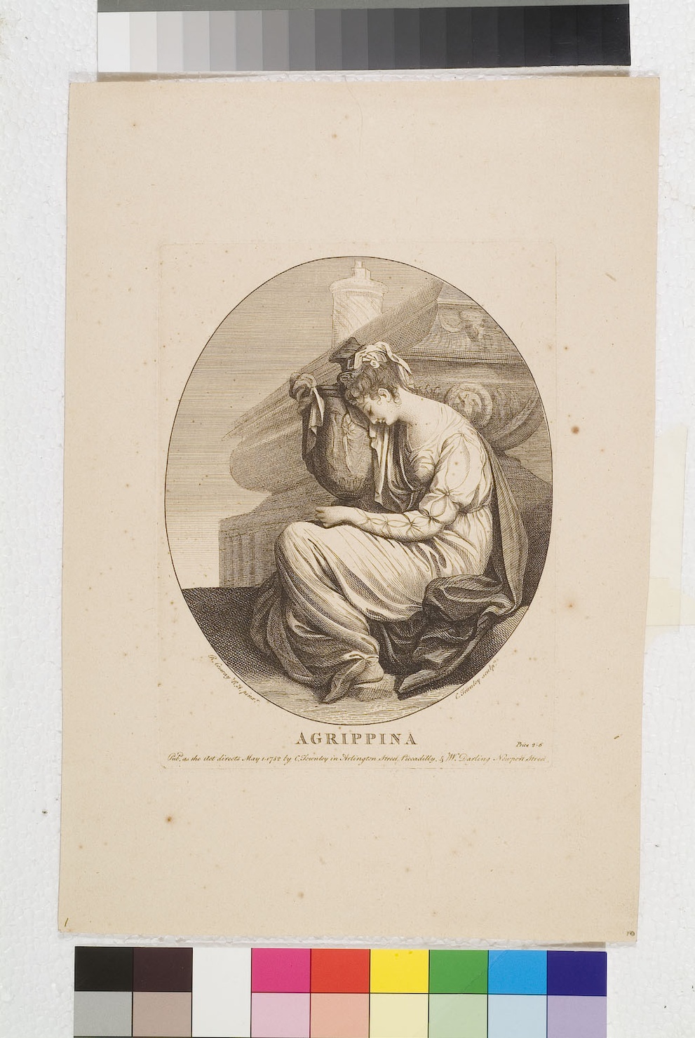 Agrippina, ritratto di Agrippina (stampa) di Iownley C, Cosway Richard (sec. XVIII)