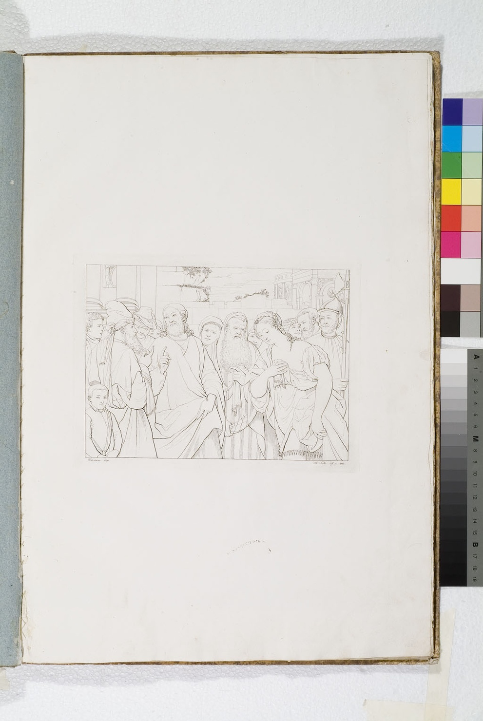Cristo e l'adultera (stampa) di Sala Alessandro, Vecellio Tiziano (sec. XIX)