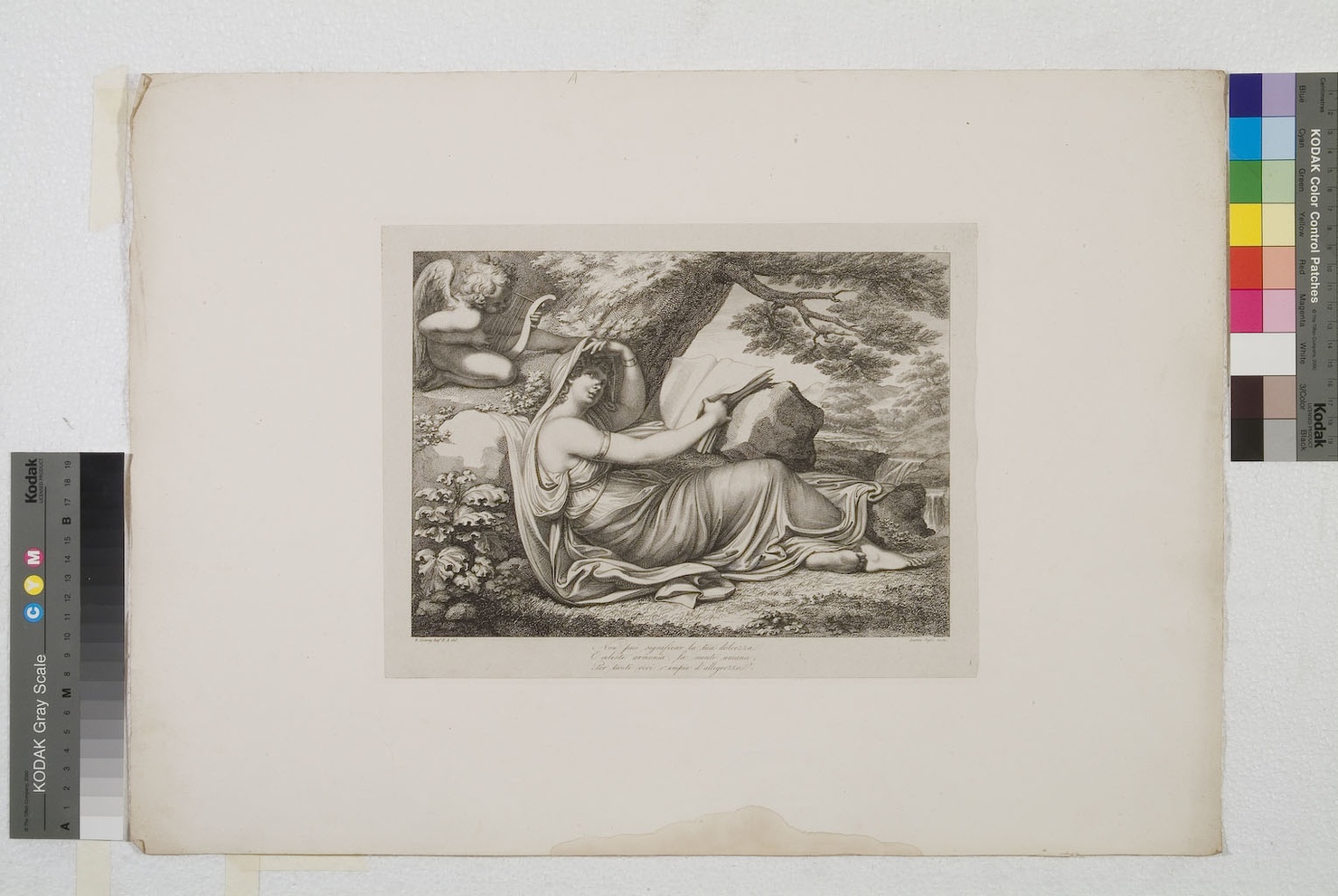 ninfa con putto (stampa) di Cosway Richard, Lasinio Giovanni Paolo (sec. XIX)