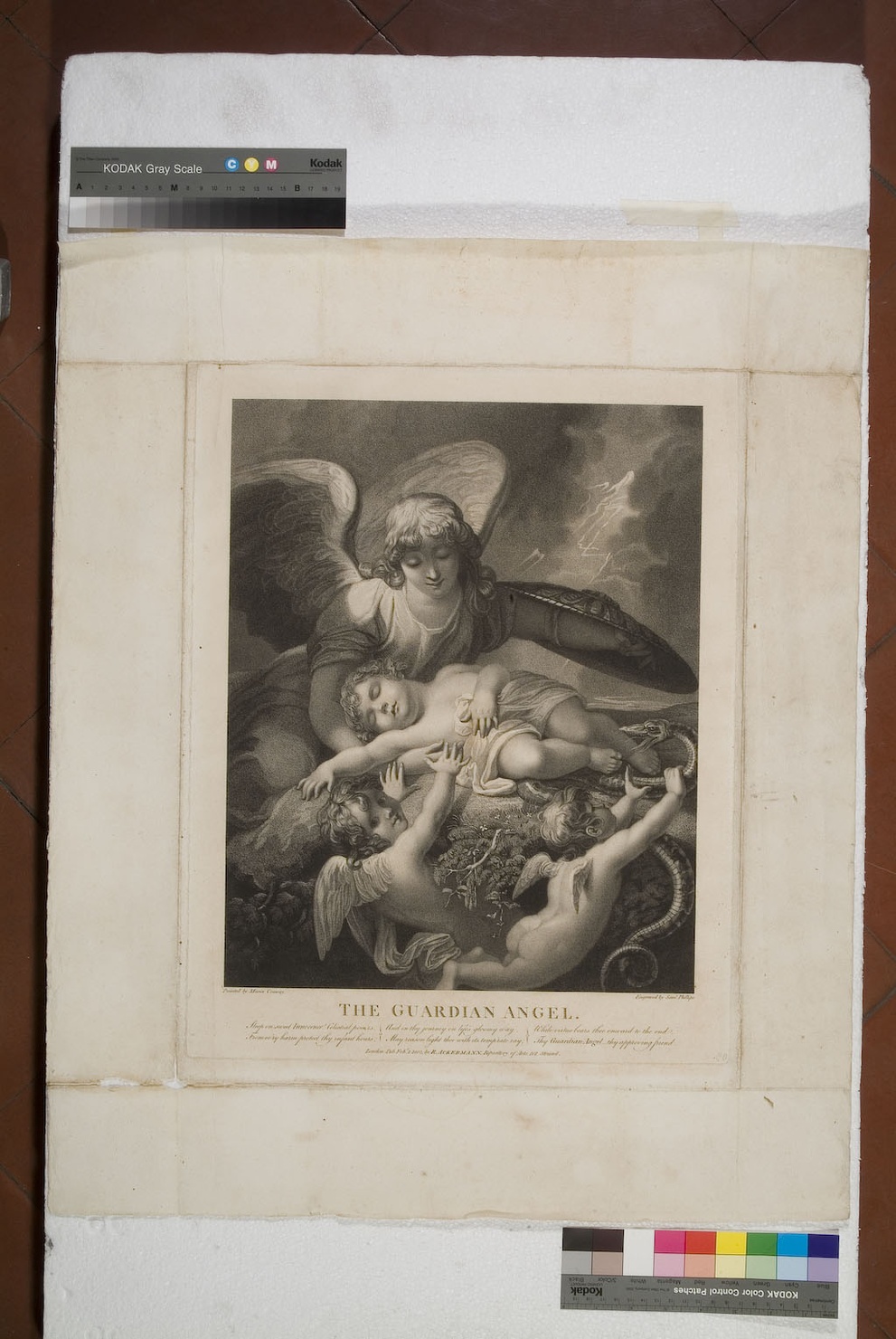 The Guardian Angel, angelo custode (stampa) di Cosway Hadfield Maria (sec. XIX)