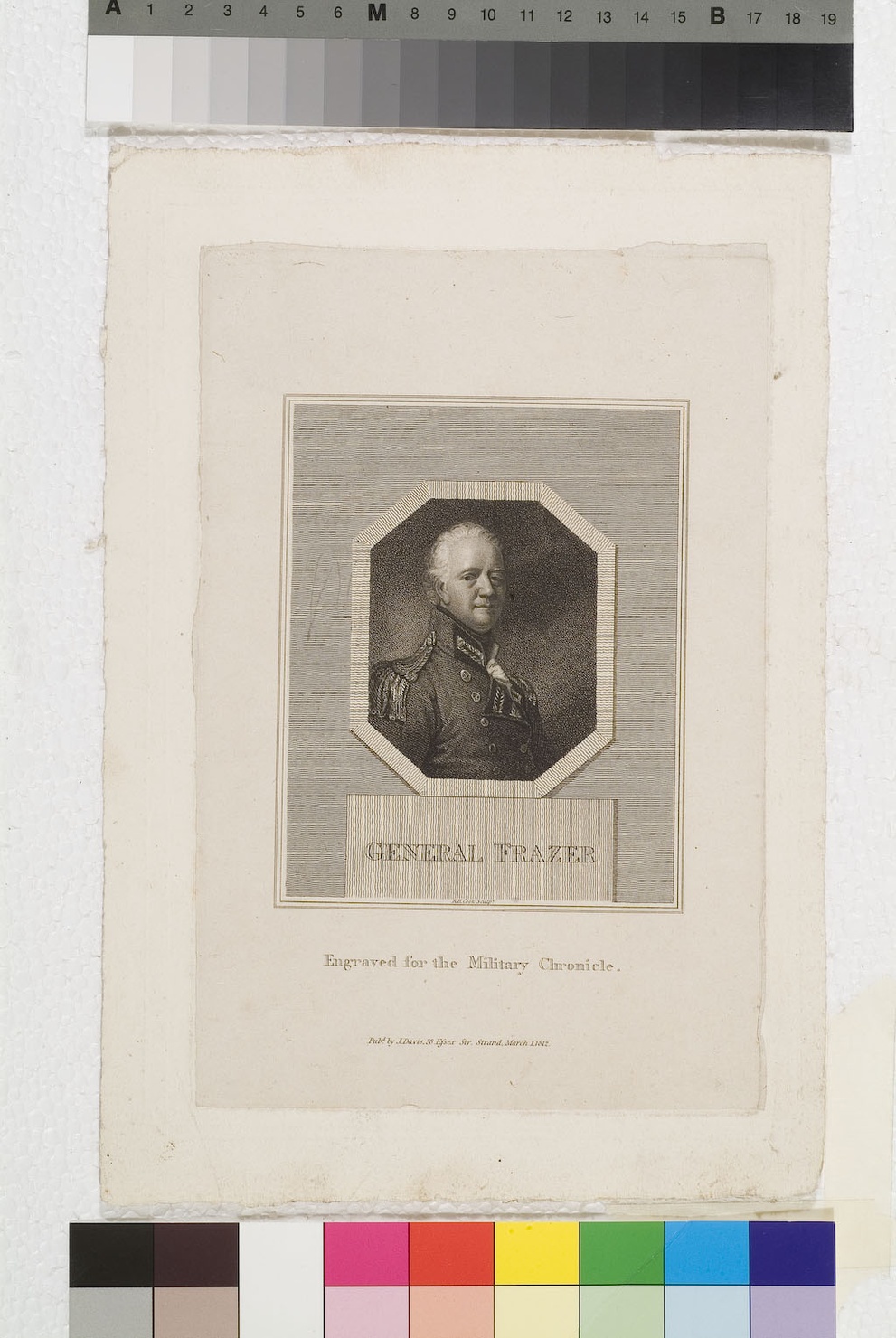 General Frazer, ritratto del generale Frazer (stampa) - ambito inglese (sec. XIX)
