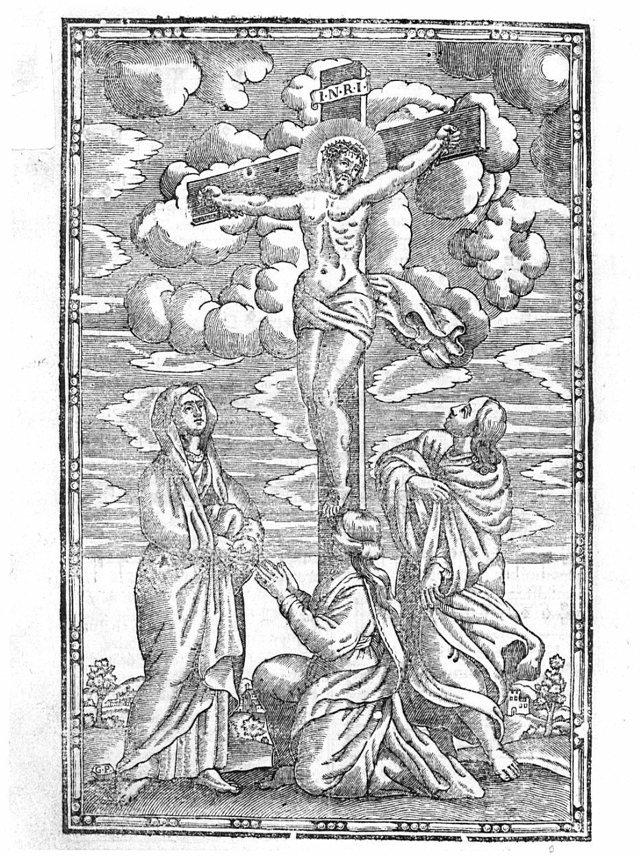 crocifissione (stampa) - ambito romano (?) (sec. XVIII)