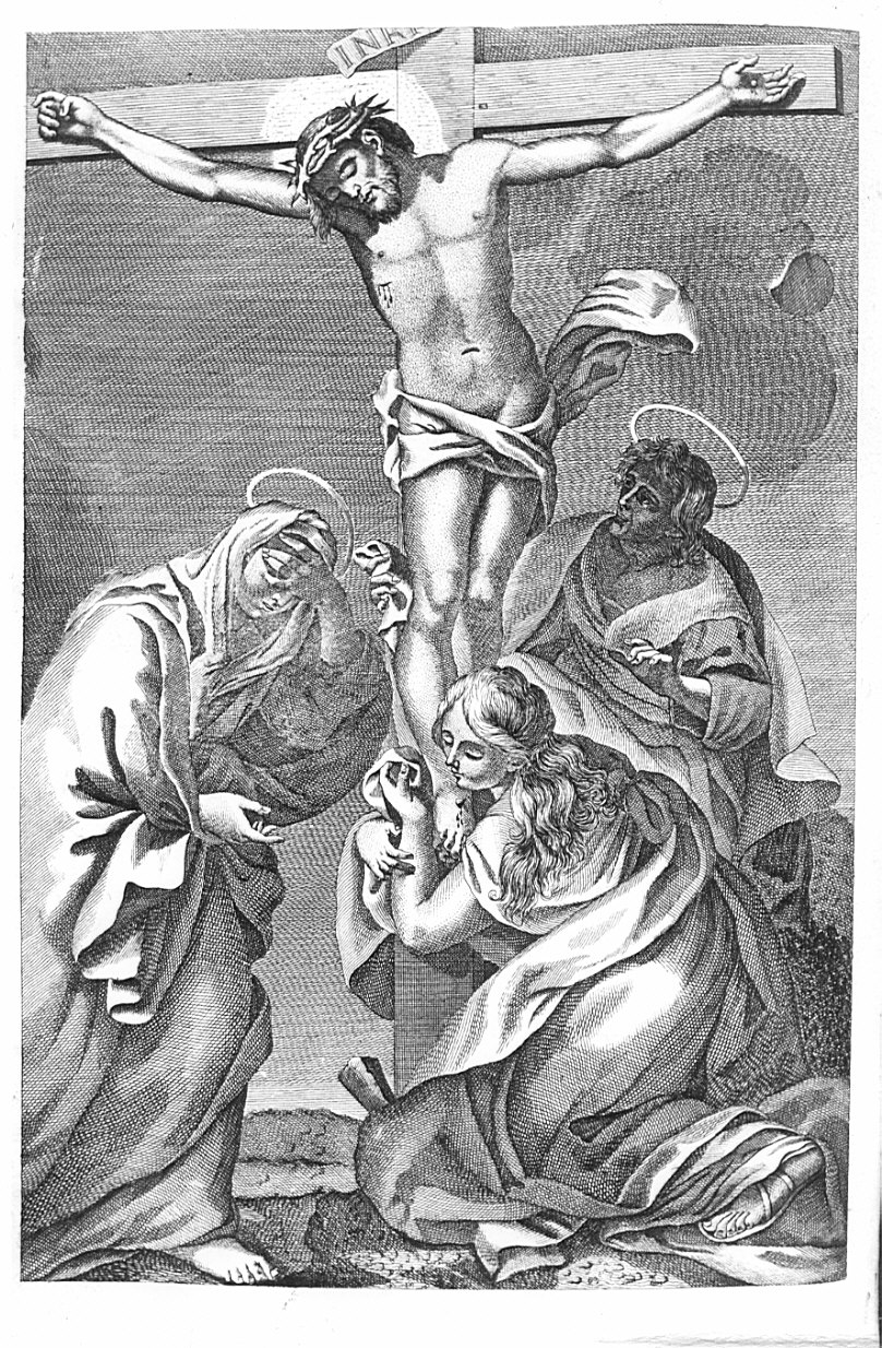 crocifissione (stampa, elemento d'insieme) - ambito lombardo (sec. XIX)