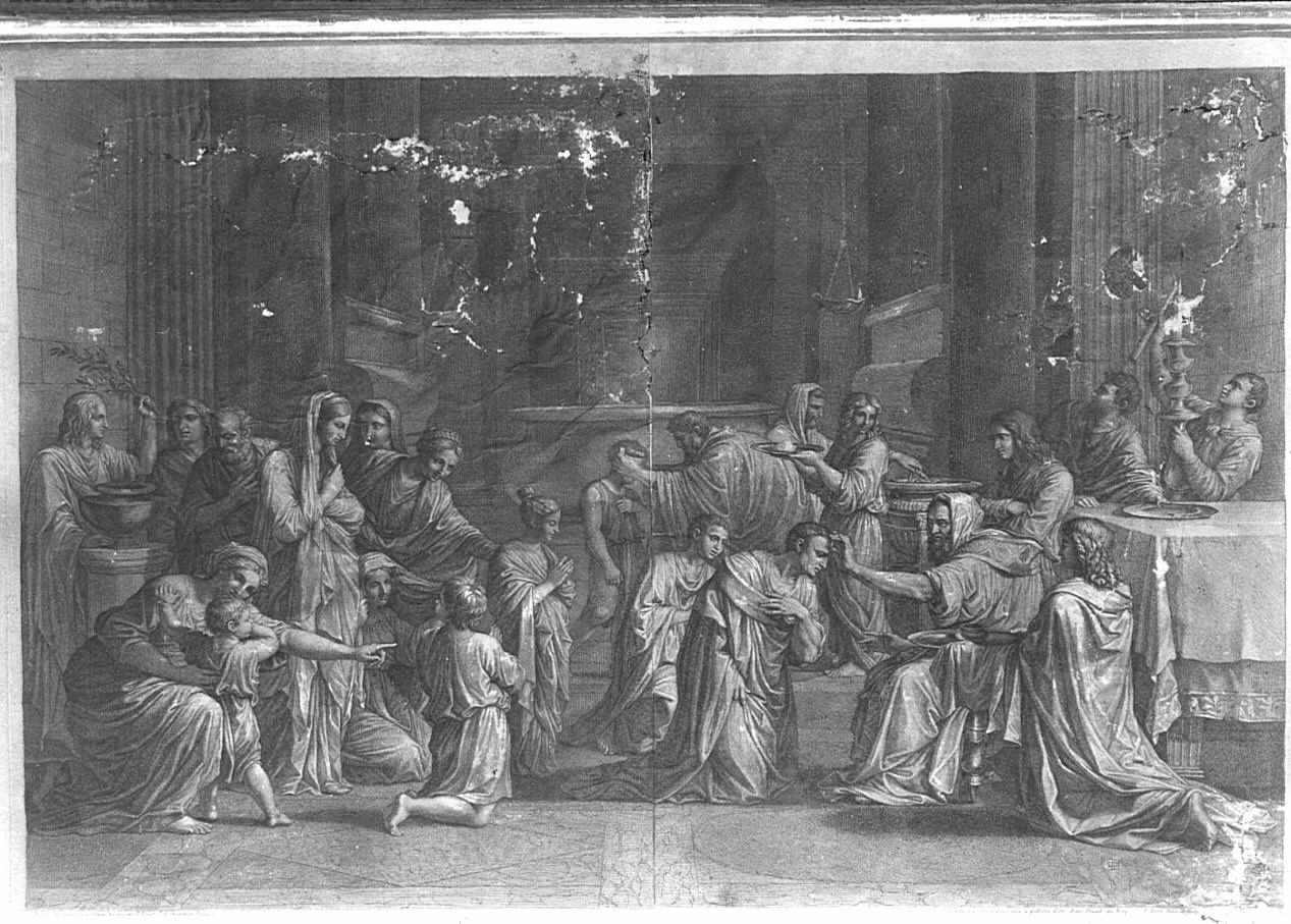 Cresima (stampa, elemento d'insieme) di Pesne Jean, Poussin Nicolas (sec. XVII)